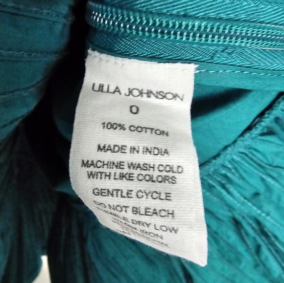Ulla Johnson Camilla Mini Dress Teal Green Verdigris New With Tags Size 0 - Picture 9 of 10